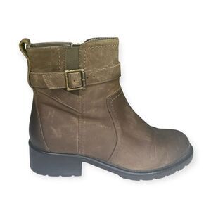 CLARKS ORINOCO BEND Women’s Brown
Leather Zip Booties US Size 7.5 Nice Comfy